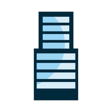 Beyaz arka plan üzerinde futuristik binada yenilik