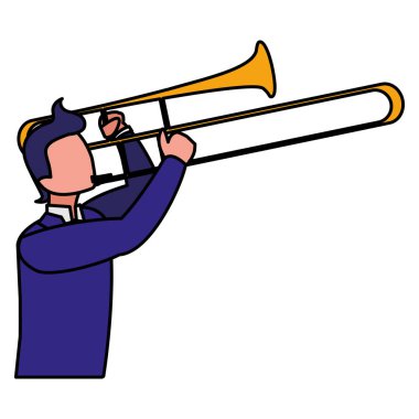 müzisyen oyun trompet karakter