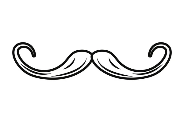 Усы хипстера на белом фоне — стоковый вектор