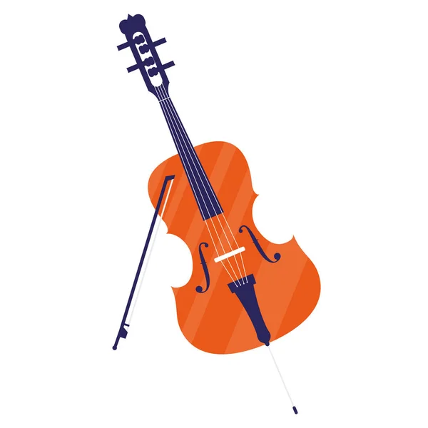 Violino strumento icona musicale — Vettoriale Stock