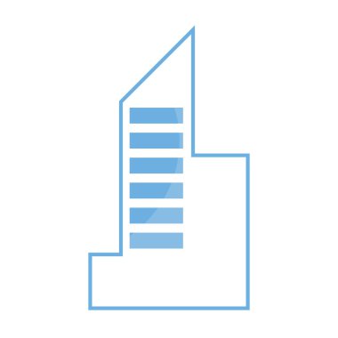 Beyaz arka plan üzerinde futuristik binada yenilik