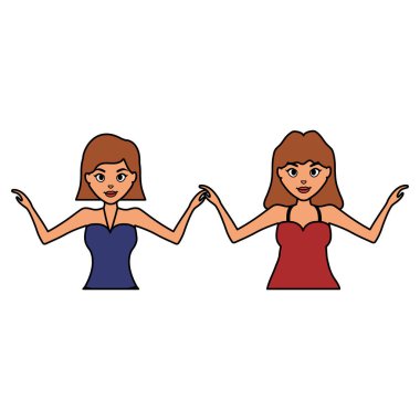 güzel ve seksi kadın karakter