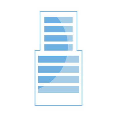 Beyaz arka plan üzerinde futuristik binada yenilik