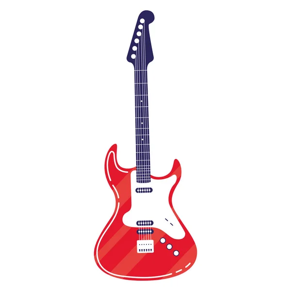 Guitarra instrumento eléctrico icono musical — Vector de stock