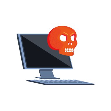 virüs saldırısı ile masaüstü bilgisayar