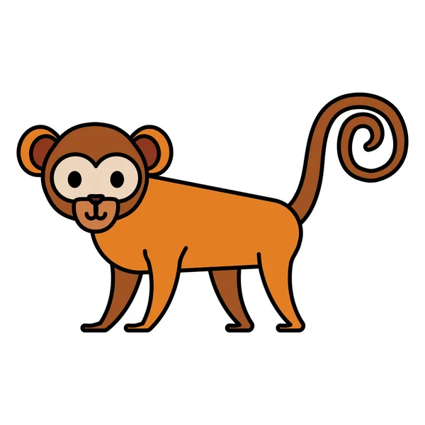 Χαριτωμένο μαϊμού εξωτικό χαρακτήρα — Διανυσματικό Αρχείο