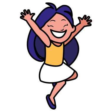 Mutlu küçük kız karakteri