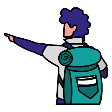 seyahat çantası ile maceracı adam