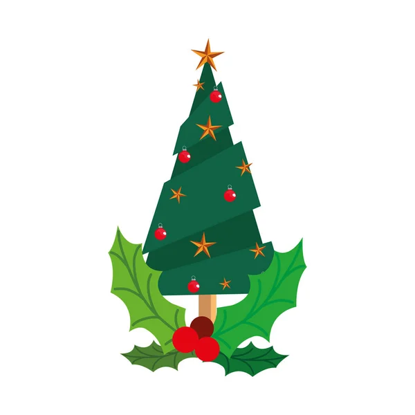 Dekorację świąteczną gałęzie drzewa sosny — Wektor stockowy