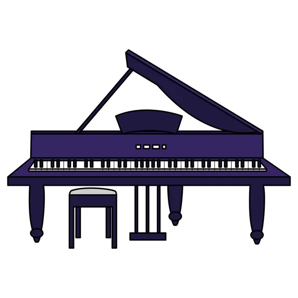 Instrumento de piano de cola icono — Vector de stock