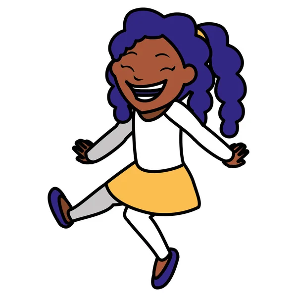Счастливая черная девочка — стоковый вектор