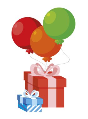 hediye kutusu balon helyumla mevcut