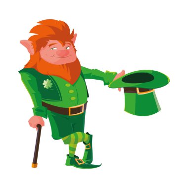 Saint patrick lemprechaun baston karakteri ile