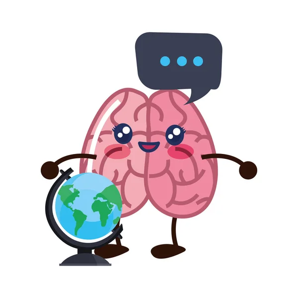 Beyin karikatür yaratıcılık — Stok Vektör