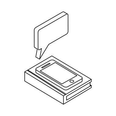 Konuşma baloncuklu akıllı telefon