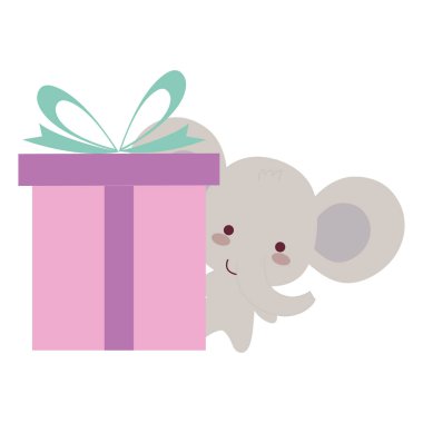 şirin ve küçük fil hediye ile