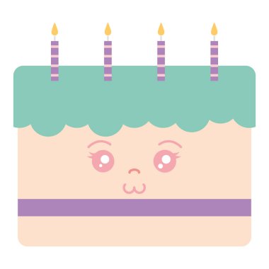 tatlı doğum günü pastası mumlar ile