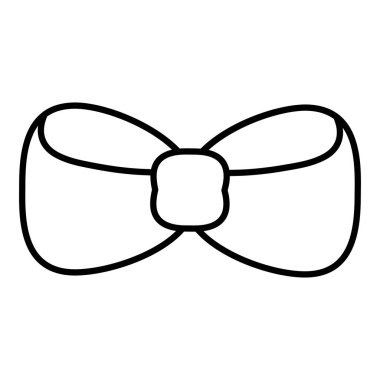 sevimli bowntie izole simgesi