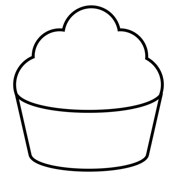 Zoete cupcake bakery pictogram — Stockvector