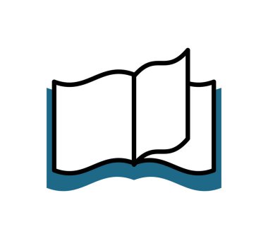 metin kitap izole simgesi