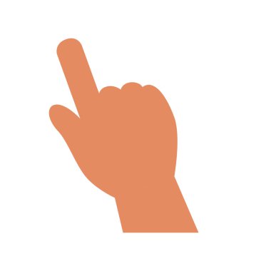 el insan dizin izole simgesi