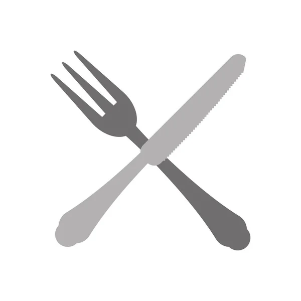 Cubiertos de tenedor y cuchara — Archivo Imágenes Vectoriales