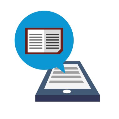 konuşma balonu ve ebook ile Smartphone