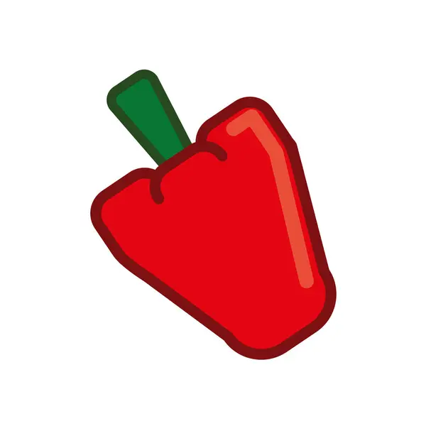 新鲜胡椒素食 — 图库矢量图片