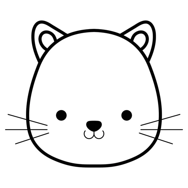 Lindo y pequeño gato carácter — Vector de stock