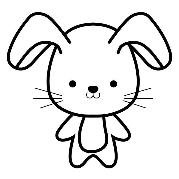 Personnage de lapin mignon et petit — Image vectorielle