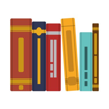 yığın kitapları izole edilmiş simge