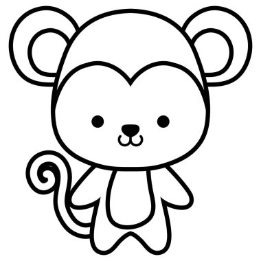 şirin ve küçük maymun karakter