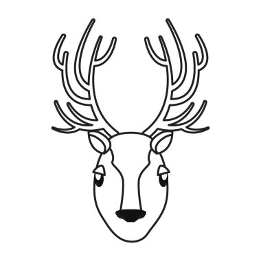 Beyaz arka plan üzerinde hayvan Ren geyiği