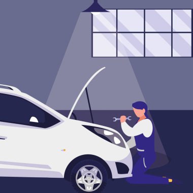 Araba atölye ile makinist işçisi