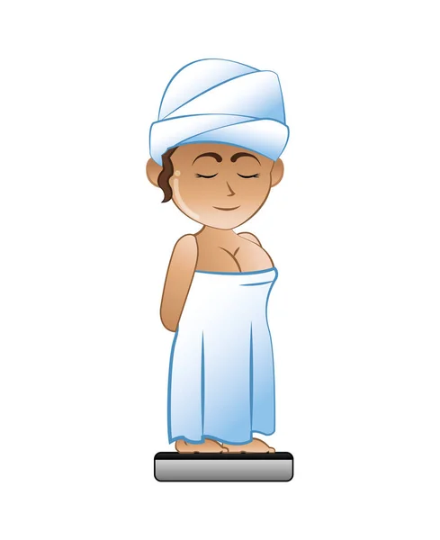 Woman with towel relaxing — Stock Vector