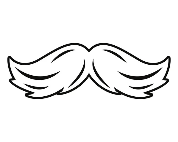 Bigode hipster no fundo branco —  Vetores de Stock