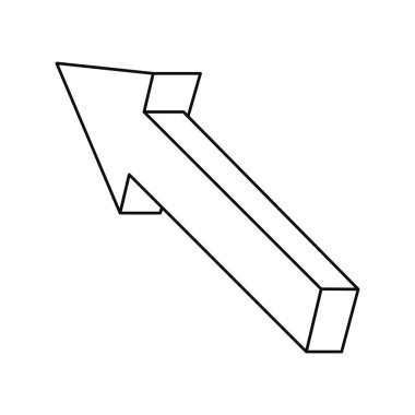 Beyaz arka plan üzerinde ok büyüme