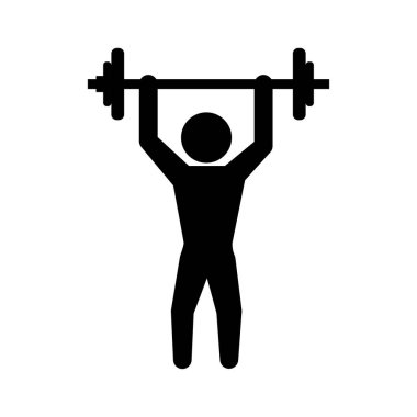 adam siluet ağırlık kaldırma