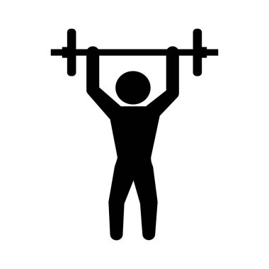 adam siluet ağırlık kaldırma