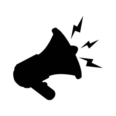 izole megafon ses simgesini