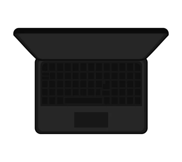 Laptop computer isolated icon — Stock Vector