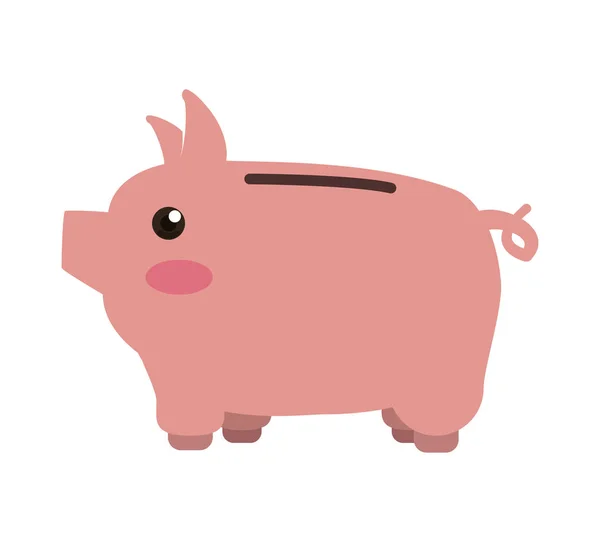 Piggy besparingar isolerade ikoner — Stock vektor