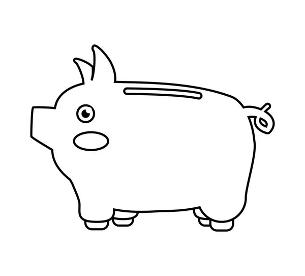 Sparschweine isolierte Symbole — Stockvektor