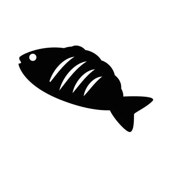 Tonijn zee voedsel pictogram — Stockvector