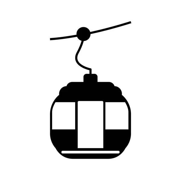Mountaineering transporter cabin icon — Stock Vector