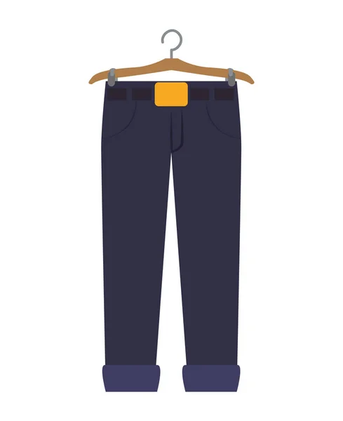 Tel kanca clothespin pantolon ile — Stok Vektör