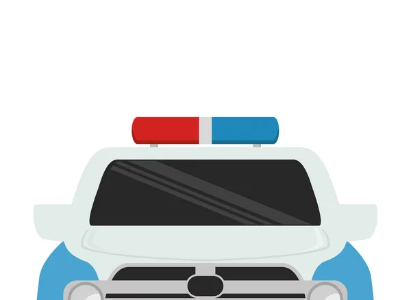 Police patrol vehicle isolated icon — Stock Vector