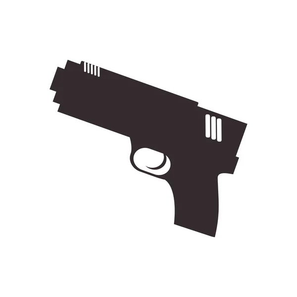 Pistola arma icona isolata — Vettoriale Stock