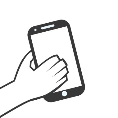 smartphone aygıt ile el