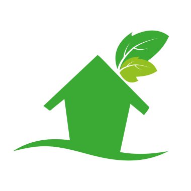 Evin Dış cephesi ile ekoloji yapraklar